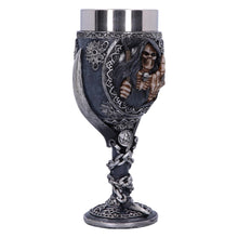 Laden Sie das Bild in den Galerie-Viewer, Reaper Skeleton Goblet Gothic Chalice with Stainless Steel Insert Skull Horror