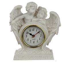 Laden Sie das Bild in den Galerie-Viewer, Cherub Angel Mantle Clock - Endless Love Design, Elegant Resin Quartz Clock Gift
