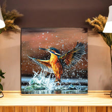 Load image into Gallery viewer, KING OF THE NORTH Ceramic Art Tile Bree Merryn - 20 x 20 cm Wall Art, Animal Wildlife Decor, Home Gift