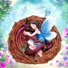 Load image into Gallery viewer, Enchanted Fairy and Dragon Mystical Creature Figurine Fantasy Statue Art decor