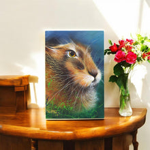Load image into Gallery viewer, HARE 3 Ceramic Art Tile by D.Finney - 30x20cm Ready to Hang, Wall Art Decor with Box