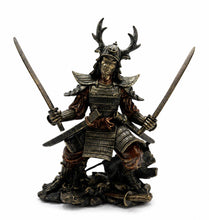 Load image into Gallery viewer, Japanese Samurai Figurine Antique Bronze Effect Warrior Statue Home Decor 18.5cm