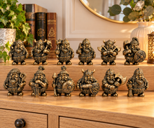 Charger l'image dans la galerie, Viking Figurines Set of 12 Norse Warriors Nordic Miniature Ornaments Collectibles