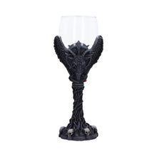 Load image into Gallery viewer, Dark Gothic Baphomet Goblet Occult Chalice Wine Vasal with Pentagram & Skulls