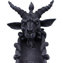 Load image into Gallery viewer, Dark Pagan Baphomet Incense Tray | Serpent Wrapped Goat Head Resin Burner Decor