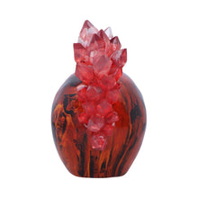 Laden Sie das Bild in den Galerie-Viewer, Red Crystal LED Skull with Mohawk Gothic Punk Statue Horror Fantasy Figurine Art