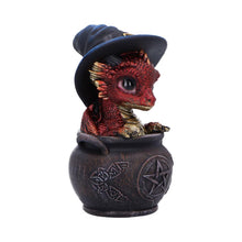 Load image into Gallery viewer, Red Dragon in Cauldron Figurine Gothic Witchcraft Fantasy Magical Creature Gift