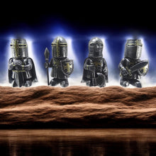 Charger l'image dans la galerie, Medieval Templar Knight Figures – 4-Piece Set – Crusader Warrior Miniatures – Gothic Decor
