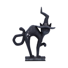 Laden Sie das Bild in den Galerie-Viewer, Witchy Black Cat Spell Figurine Gothic Statue Celestial Symbols Spooky occult Art