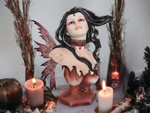 Load image into Gallery viewer, Celtic Goddess Morrigan Bust Figurine Statue