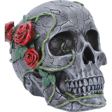 Load image into Gallery viewer, Gothic Skull with Roses Figurine Floral Vine Dark Fantasy Ornament Sculpture Art