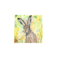 Load image into Gallery viewer, HAZEL HARE Ceramic Art Tile by Pankhurst Gallery | 20X20 cm | Ready to Hang | Handcrafted Gift