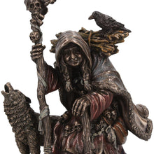 Load image into Gallery viewer, Cailleach Celtic Goddess Bronze Figurine Winter Goddess Statue Gothic Ornament
