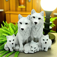 Load image into Gallery viewer, Wolves And Cubs Figurine Forest Animal Sculpture Wildlife Pack Collectible Statue