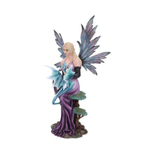 Load image into Gallery viewer, Majestic spring Fairy & Dragon Gothic Statue Fantasy Art Figurine Mythical Sculpture