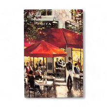 Load image into Gallery viewer, TRIBECA BAR Ceramic Art Tile - Brent Heighton 30x20cm Wall Decor, Ready to Hang, Vibrant Bistro Scene, Elegant Wall Art, Modern Home Decor Tile