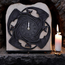 Load image into Gallery viewer, Vampire Gothic Bat Wing Wall Clock for Dark Home Decor Timeless Occult Altar
