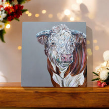 Load image into Gallery viewer, LOAD OF BULL Ceramic Art Tile by Sam Fenner 20X20 cm - Ready to Hang, Comes with Gift Box