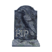 Load image into Gallery viewer, Gothic Raven Gravestone Ornament RIP Tombstone Crow Statue Halloween Decor