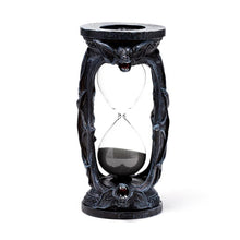 Load image into Gallery viewer, Gothic Vampire Bats Sand Timer Hourglass Fantasy Altar Decor Resin Ornament 19cm