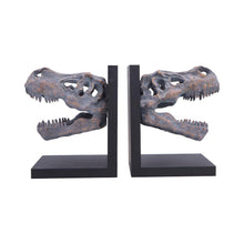 Load image into Gallery viewer, Tyrannosaurus Rex Skull Bookends Dinosaur Skeleton Display Jurassic Decor