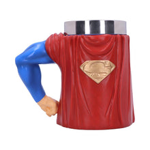 Laden Sie das Bild in den Galerie-Viewer, Official Superman Tankard DC Comics Mug Hero Chest Drinkware with Cape Gift