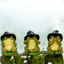 Load image into Gallery viewer, Magical Toad Wizard Figurines Fantasy Frog Statues Mystical Home Decor Ornament