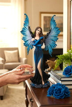 Load image into Gallery viewer, Midnight Fairy Figurine with Raven Gothic Fantasy Sculpture Elegant Ornament