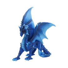 Load image into Gallery viewer, Majestic Blue Dragon Figurine Fantasy Sculpture Gothic Mythical Creature ornament