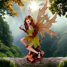 Laden Sie das Bild in den Galerie-Viewer, Mystical Fairy Holding Crystal Ball Figurine, Enchanting Statue, Indoor Fantasy Home Decor, Magical Fairy Tale Ornament, Whimsical Sculpture-OsirisTradingUK