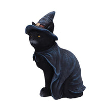 Load image into Gallery viewer, Bewitching Witch Cat Figurine – 18.5cm Magical Black Cat Ornament