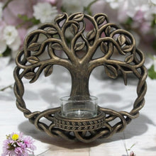 Load image into Gallery viewer, Tree of Life Candle Holder | 19 cm Resin Pagan Decor for Spiritual Spaces