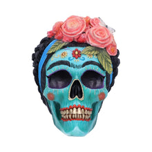 Laden Sie das Bild in den Galerie-Viewer, Calavera de Azucar Mexican Sugar Skull Day of the Dead Decor Hand-Painted Resin Figurine