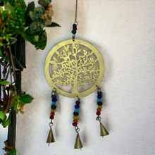 Load image into Gallery viewer, Enchanting Tree of Life Wind Chime Garden Decor | Colorful Beaded Chimes with Rustic Bells | Harmonious Zen Sound | Outdoor Decoration-OsirisTradingUK