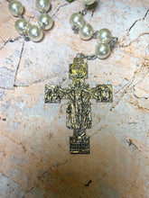 Load image into Gallery viewer, Pearl-Like Beads Prayer Rosary Fatima Medal Jesus Christ Cross Spiritual Devotion, Religious Jewelry-OsirisTradingUK