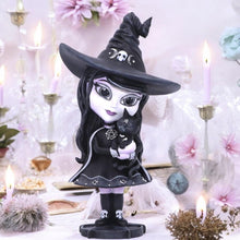 Load image into Gallery viewer, Cute Gothic Witch Figurine Spooky Halloween Art Decor Occult Collectible Gift