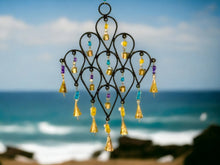 Laden Sie das Bild in den Galerie-Viewer, Melodic Harmony Wind Chime, Elegant Windchime Garden Decor, Cascading Heart Design, Soothing Sound, Outdoor Patio Ornament, Artisan Crafted-OsirisTradingUK