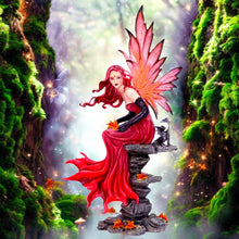 Load image into Gallery viewer, Enchanted Fairy & Dragon Fantasy Gothic Figurine Pagan Sculpture Mythical Decor