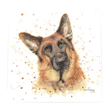 Load image into Gallery viewer, GERALD ALSATION German Shepherd Art Tile by Bree Merryn 20x20 cm – Wall Décor Ceramic Tile