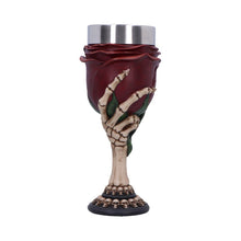 Laden Sie das Bild in den Galerie-Viewer, Gothic Rose Goblet Skeleton Hand Chalice Dark Fantasy Wine Cup Horror Skull