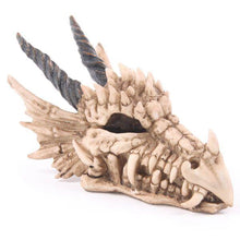 Laden Sie das Bild in den Galerie-Viewer, Fantasy Dragon Skull Money Box | Gothic Resin Coin Bank 19cm | Mythical Beast Home Decor Gift