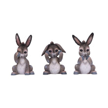 Laden Sie das Bild in den Galerie-Viewer, Farm Animal Wisdom Figurines Three Wise Donkeys Ornament Easter Statue Gift