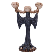 Laden Sie das Bild in den Galerie-Viewer, Gothic Reaper Skull Tea Light Holder Dark Candle Decor Bone Flame Altar Ornament