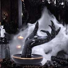 Laden Sie das Bild in den Galerie-Viewer, Gothic Black Hand Jewellery Holder 18.2cm | Glossy Resin Finish for Rings, Bracelets & Accessories
