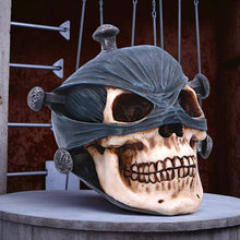 Laden Sie das Bild in den Galerie-Viewer, Macabre Nail Skull Figurine Gothic Style Halloween Prop Dark Symbolic Horror Art