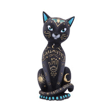 Laden Sie das Bild in den Galerie-Viewer, Gothic Palmistry Cat Statue Wiccan Mystical Figurine Astrology Witch Home Decor