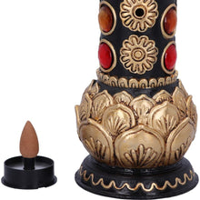 Load image into Gallery viewer, Chakra Totem Incense Burner 31cm - Multicolored Lotus Design, Resin Aromatherapy Holder, Hand-Painted