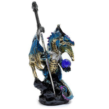 Load image into Gallery viewer, Mystical Dragon Figurine with Sword - Fantasy Letter Opener Collectible Statue