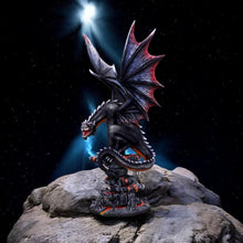 Laden Sie das Bild in den Galerie-Viewer, Large Hand-Painted Dragon Figurine - Mythical Resin Sculpture with Detachable Wings