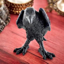 Load image into Gallery viewer, Enchanting Raven Figurine - Gothic Resin Sculpture - Mystical Home Decor - 11.5 cm
